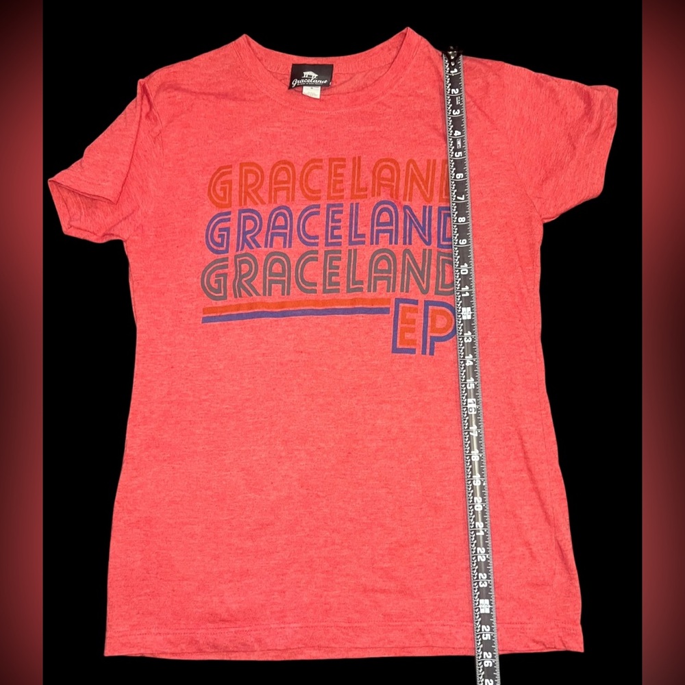 ELVIS Graceland Women’s T shirt Size XL in Red & Blue ⚡️TCB forever! - Picture 8 of 11